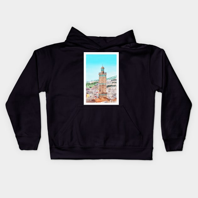 Oran Algeria Kids Hoodie by NorrskenArt